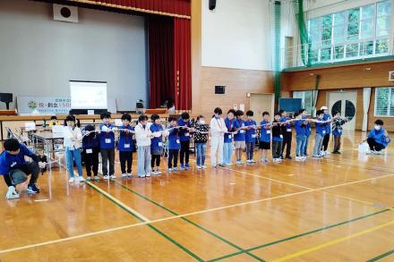 みんなそろって、水素爆発実験！！